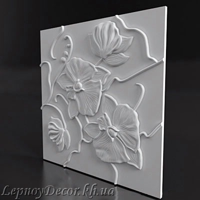 Гипсовая 3D панель «Орхидея»